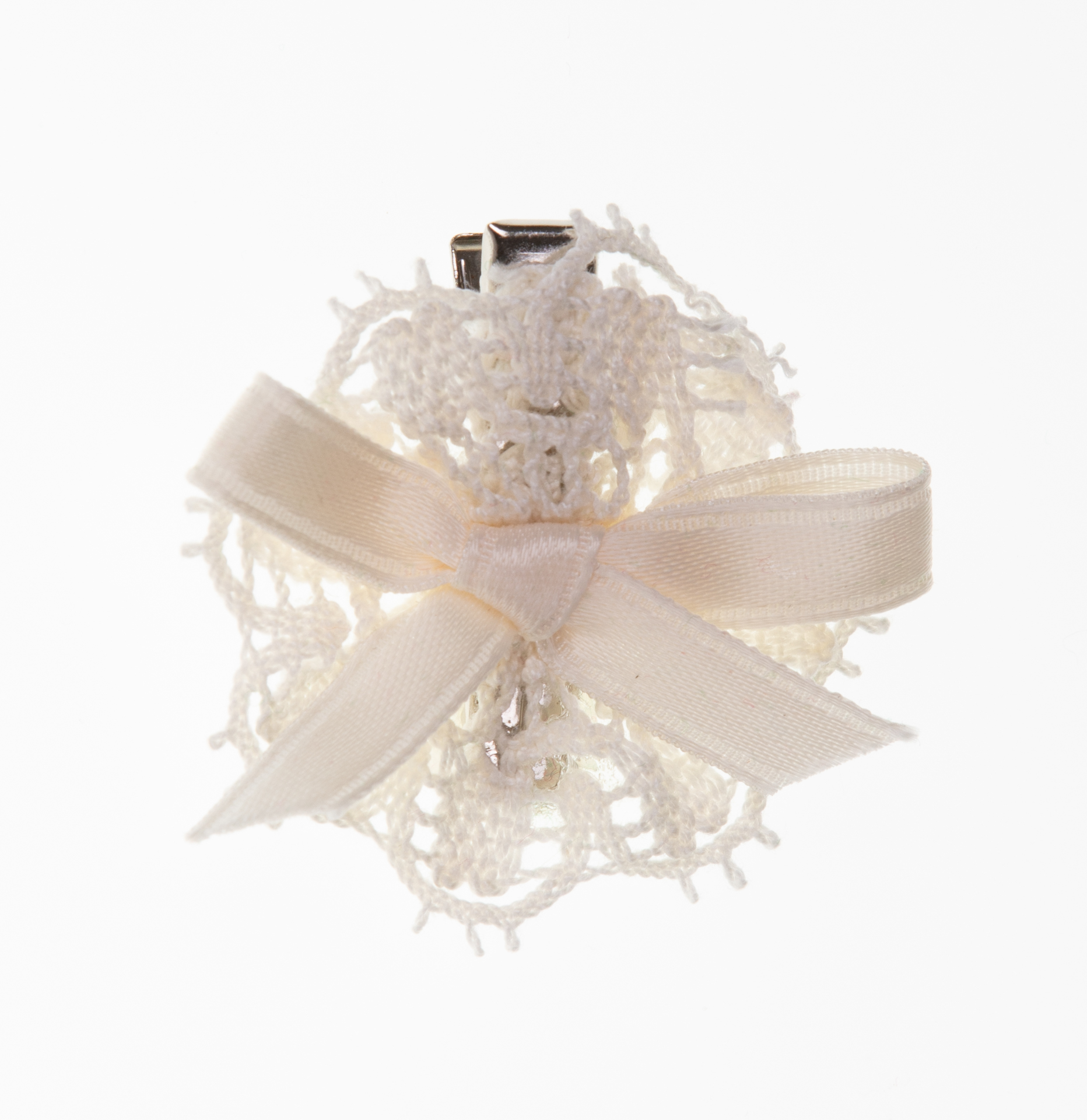 MICHI FIOCCHETTO PIZZO BIANCO Hair Pin White Lace