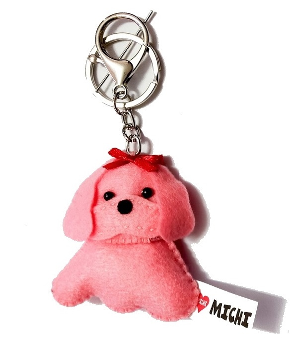 MICHI Portachiavi Maltese Rosa – Keyring Pink Maltese