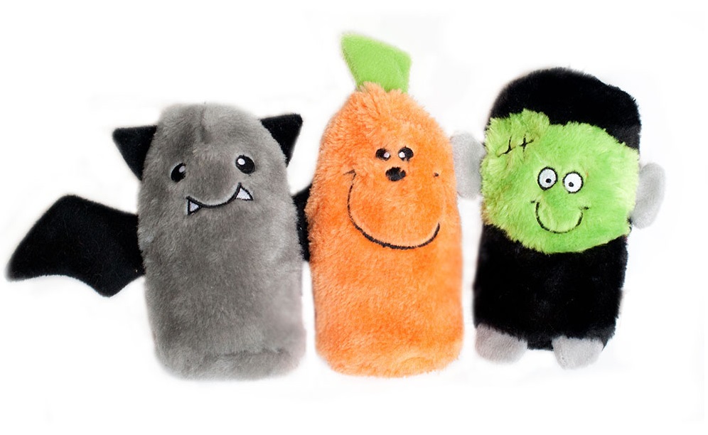 Squeakie Buddies – Frankenstein. Pumpkin. Bat