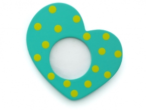 Aqua Heart Frame Magnet