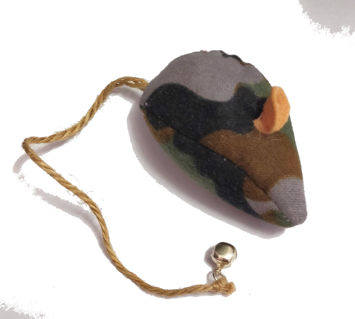 MICHI CATNIP TOY CAMO MOUSE Gioco Gatto con erba gatta Topolino Camo con campanella