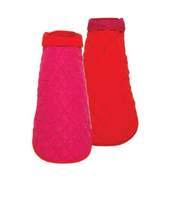 DIAMOND QUILTED COAT Pink/Orange