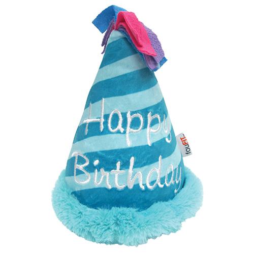 Birthday Hat Crinkle Plush – Blue