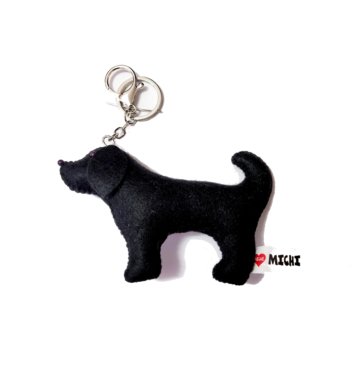 MICHI Portachiavi Labrador Nero- Keyring Labrador Black