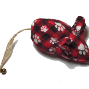 MICHI CATNIP TOY red paw mouse Gioco Gatto con erba gatta Topolino red paw con campanella