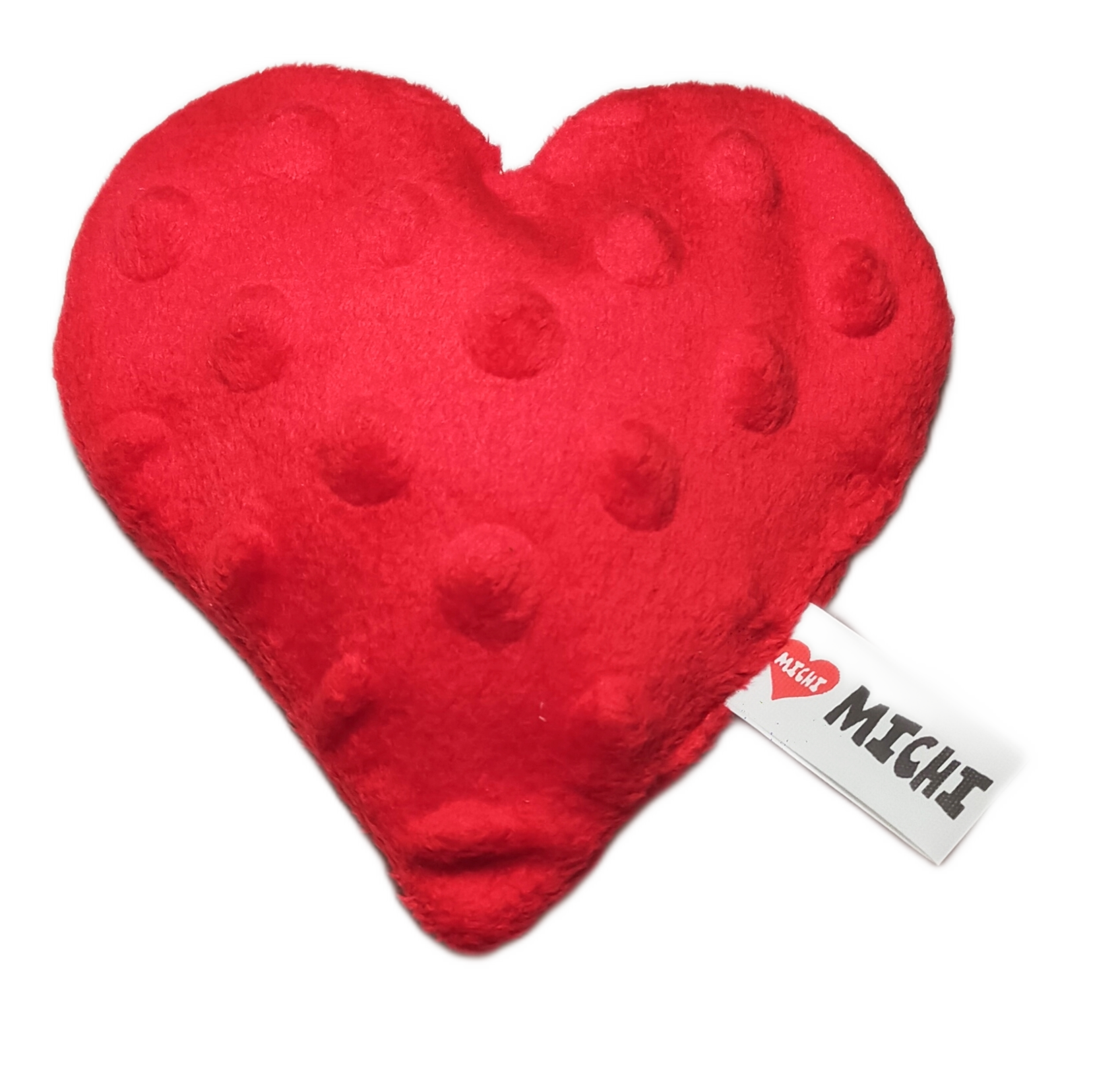 MICHI CATNIP KITTY LOVE TOY Gioco Gatto con erba gatta Cuore Minky Red