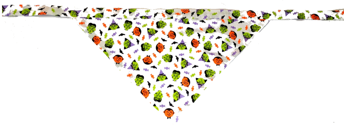 MICHI Bandana Haunted Heads Halloween Bandanna