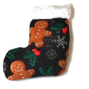 JOLLY GINGERBREAD STOCKING CATNIP CAT TOY MICHI CALZA NATALE CON ERBA GATTA