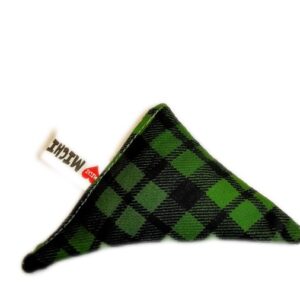 TARTAN GREEN CATNIP CAT TOY TRIANGLE MICHI GIOCHI PER  GATTI TRIANGOLINO CON ERBA GATTA