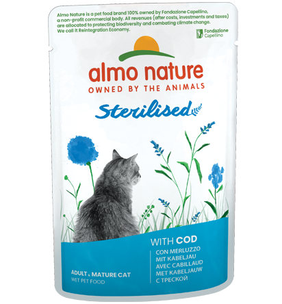 Almo Nature Sterilised
with Cod