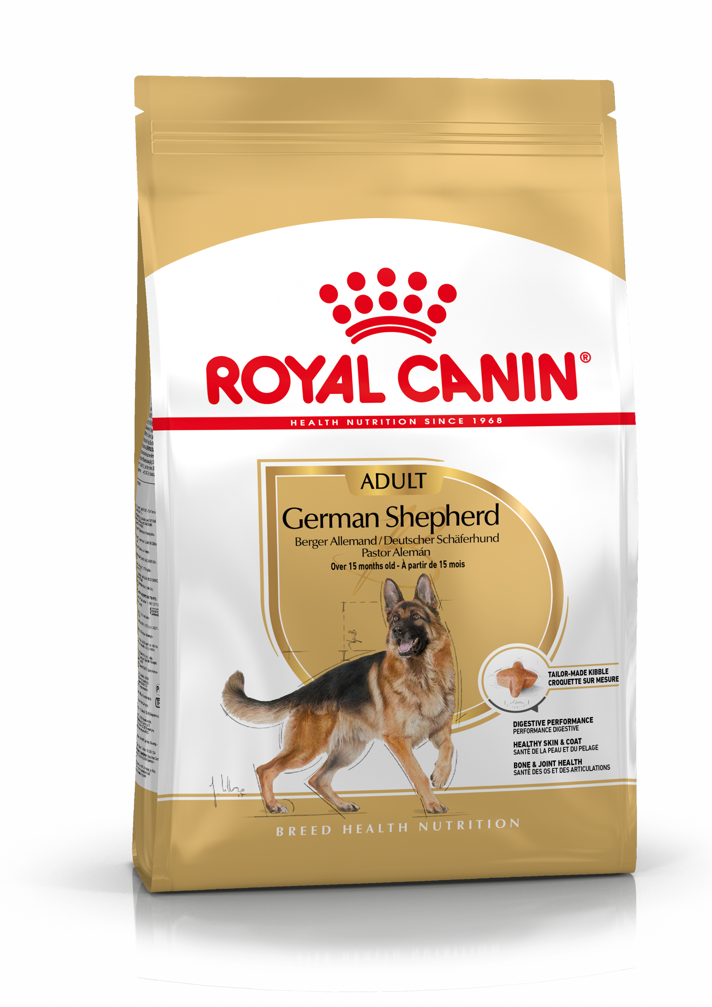ROYAL CANIN ™ BREED HEALTH NUTRITION GERMAN SHEPHERD Adult Dry Pet Food for Dog Complete feed for dogs – Specially for adult and mature German Shepherds – Over 15 months old
