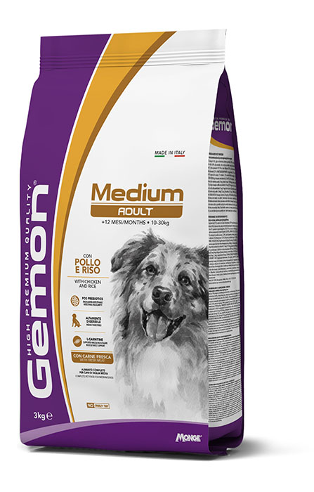 HIGH PREMIUM SECCO CANE GEMON Medium adult 3kg