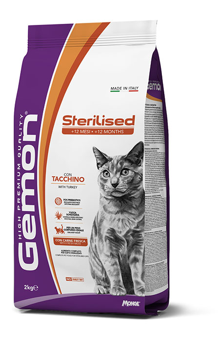 Gemon HIGH PREMIUM SECCO GATTO STERILIZED 2Kg