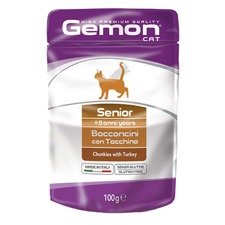 GEMON BUSTE gatto Senior    100gr