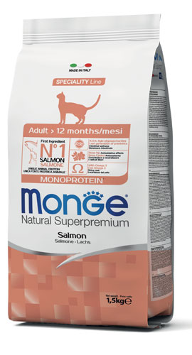 NATURALSUPERPREMIUM SECCO GATTO ADULT MONOPROTEIN salmone 400gr